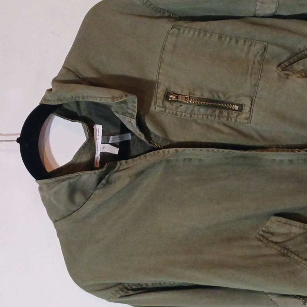 Young Fabulous and Broke Army Green Bomber Jacket sz S - Picture 3 of 14